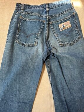 Vintage 80s 90s Levi’s Plowboy Patch Jeans High Rise Flare Bootcut 25